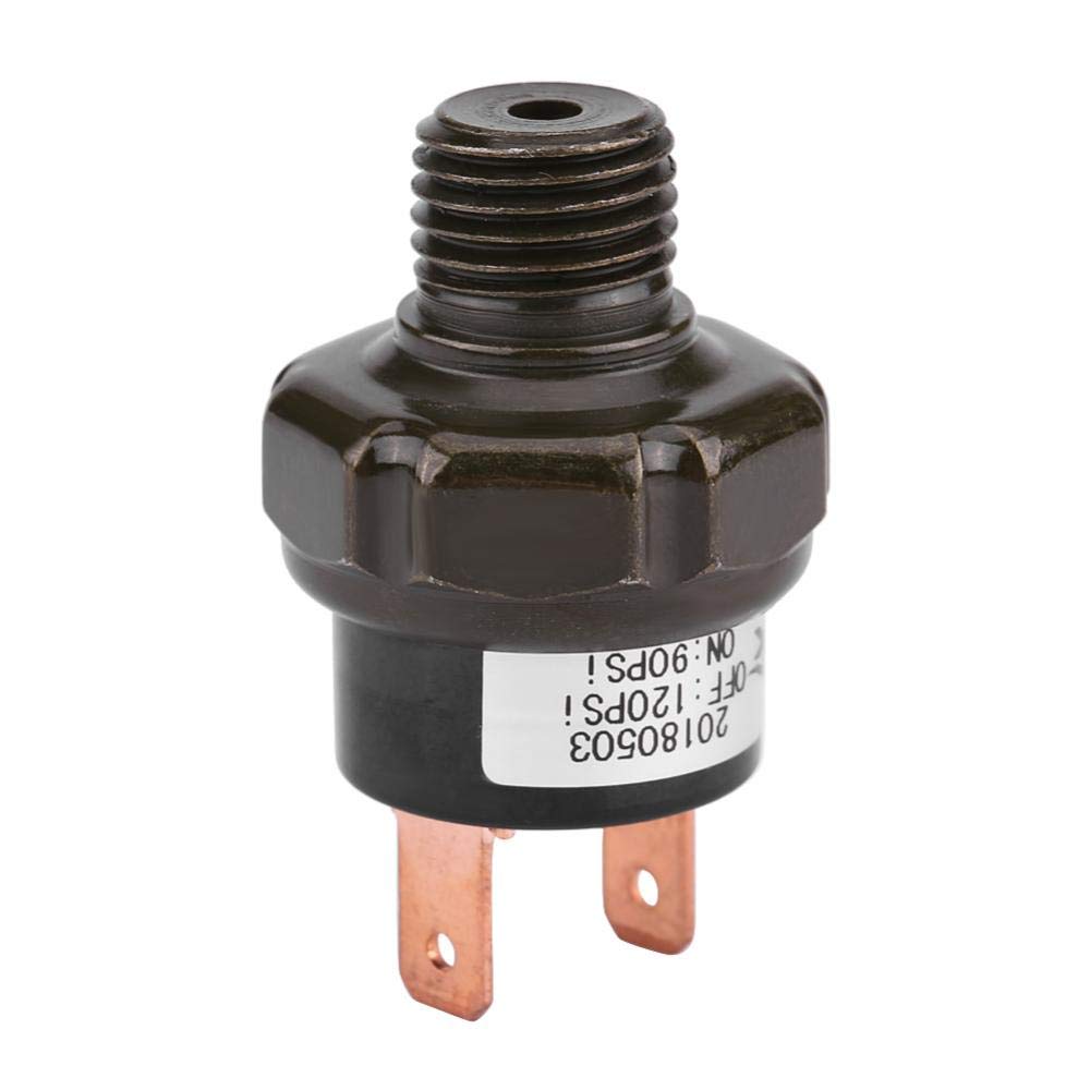 Aramox 12V Air Compressor Pressure Control Switch - Automatic 90-120PSI Adjustable for Car Tires, Inflatable Boats & Air Mattresses