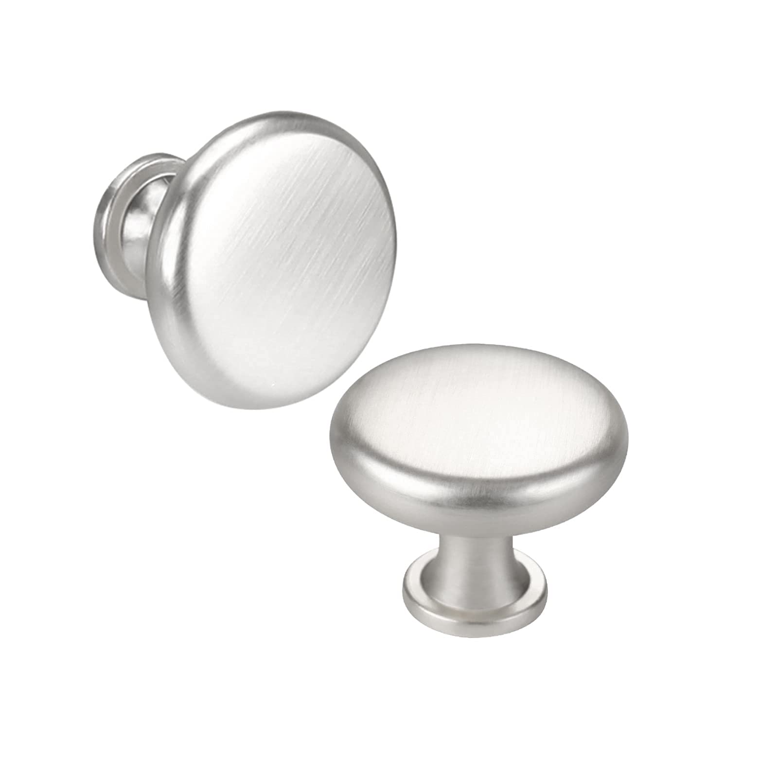 Goldenwarm Brushed Brass Cabinet Knobs - 30 Pack Modern Round Drawer Pulls for Dresser, Closet & Kitchen Cabinets | Durable Stainless Steel Hardware for Home & Office Organization