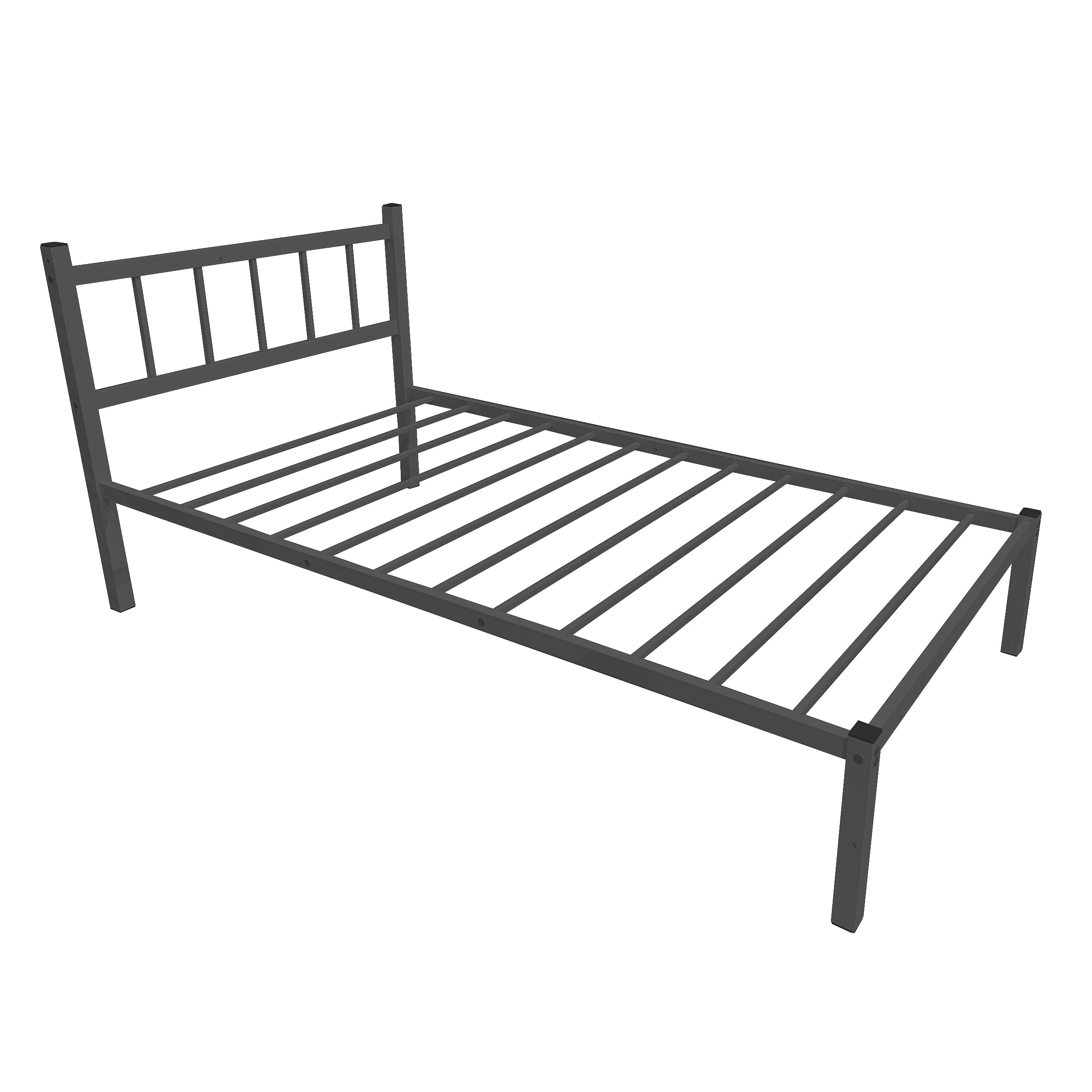 Twin Over Twin & Twin Metal Triple Bunk Bed Frame with Safety Guardrails - Space Saving Bunk Bed for Kids, Teens & Adults - Converts to 3 Separate Twin Beds (Black) - Perfect for Small Bedrooms, Dorms & Guest Rooms