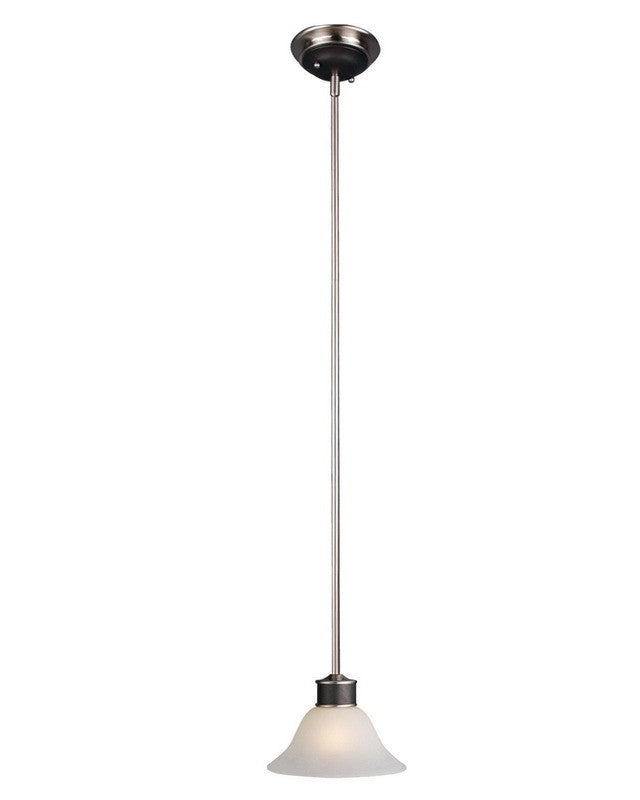 Z Lite Lighting 304 MP Modern Mini Pendant Light - Satin Nickel & Black Finish - Perfect for Kitchen Island, Dining Room, or Entryway Lighting