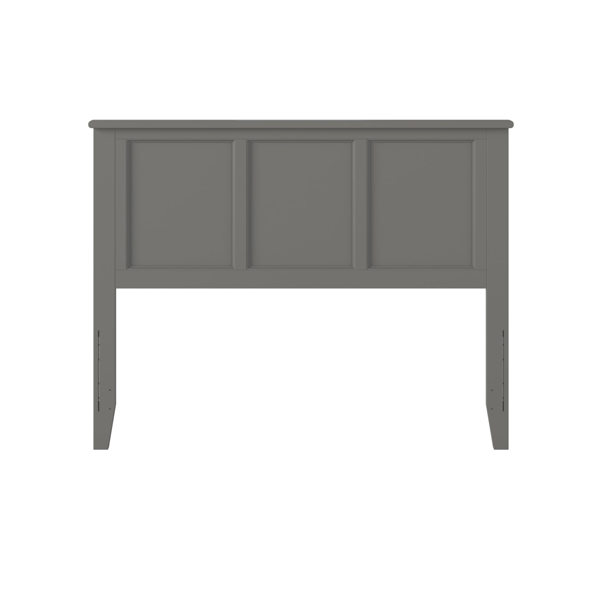 AFI Madison Solid Wood Panel Headboard with USB Charging Port - Grey - Queen/King Size Bed Frame Headboard for Bedroom, Guest Room, or Master Suite