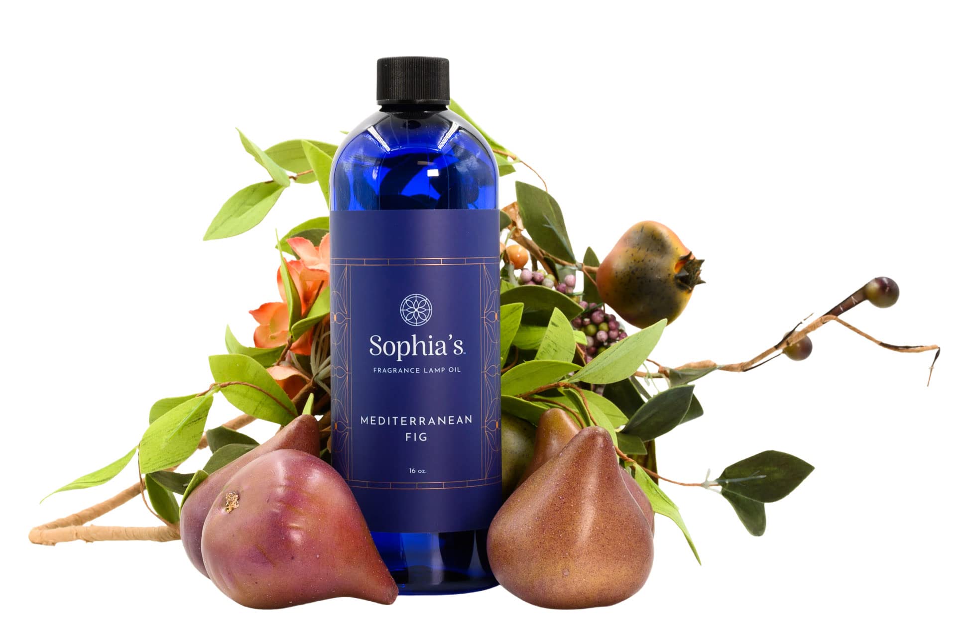 Sophia's Mediterranean Fig Fragrance Lamp Oil Refills - 16oz Catalytic Scented Oil for Redolere & Effusion Lamps | Made in USA | Perfect for Home Aromatherapy, Relaxation & Creating Cozy Atmosphere