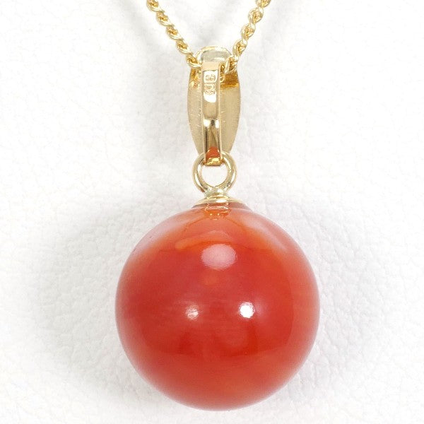 18K Yellow Gold Coral Necklace for Women - Elegant Handmade Jewelry Gift for Birthday, Anniversary & Valentine's Day | Perfect for Beach Weddings, Summer Parties & Boho Fashion
