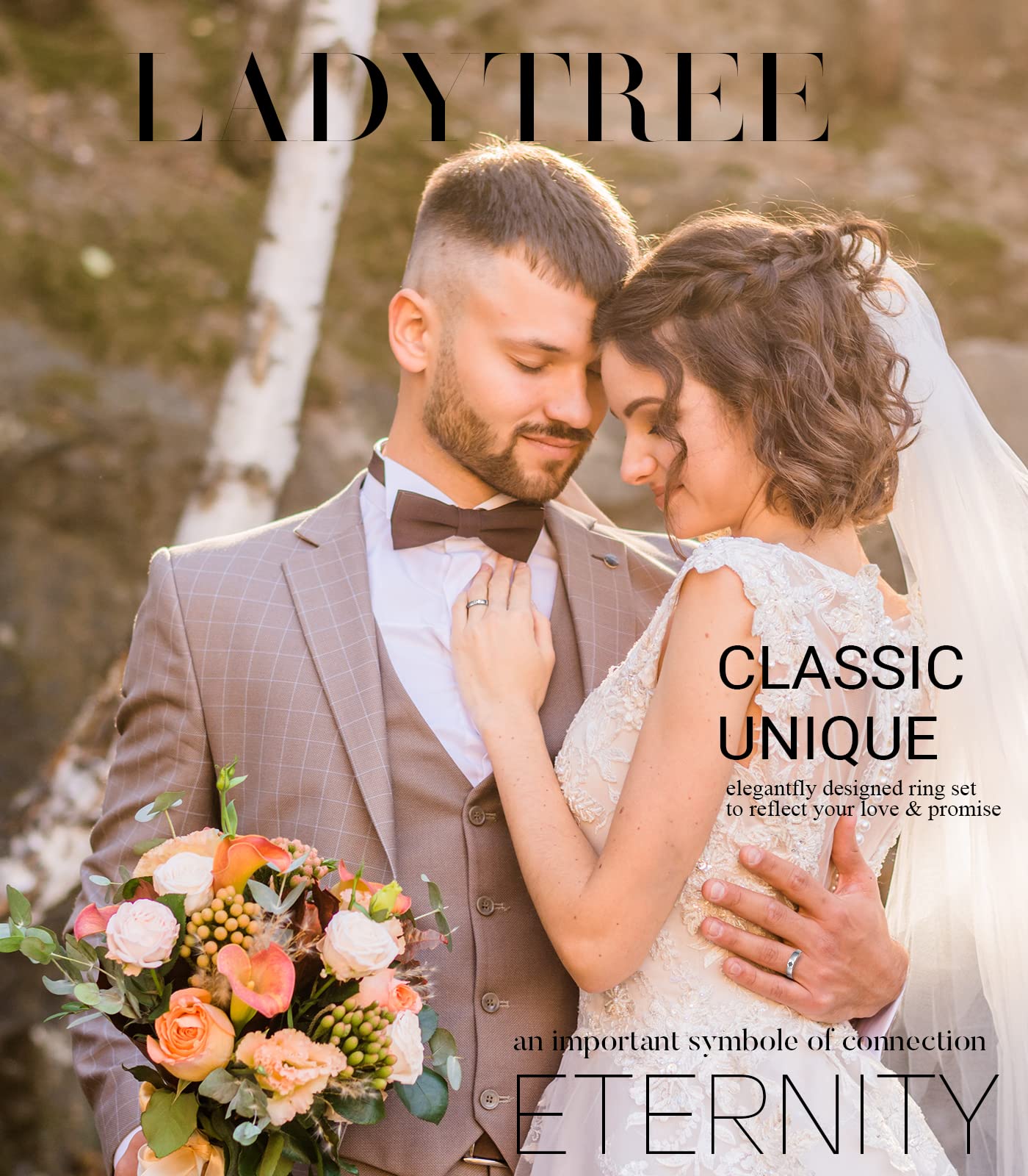 Ladytree 925 Sterling Silver Adjustable Couple Rings - Sun and Moon Promise Rings for Him & Her - Matching Engagement & Wedding Bands Set (2PCS) - Perfect for Anniversaries, Valentine's Day Gifts & Romantic Proposals