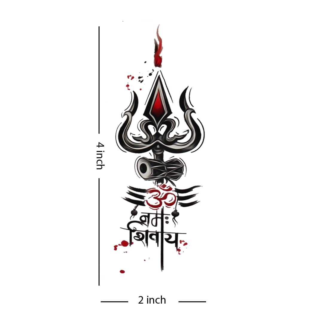 Lord Shiva Mahadev Temporary Tattoo - Waterproof Fake Body Art for Men & Women - Perfect for Festivals, Parties, and Spiritual Events