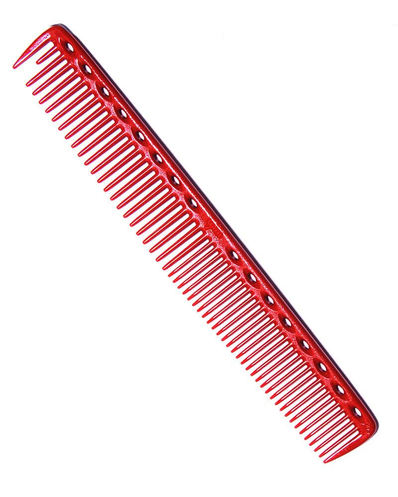 YS Park 337 Quick Cutting Comb - Professional Hairdressing Scissors for Barber Styling (Red) - Perfect for Salon, Home Haircuts & Beard Trimming