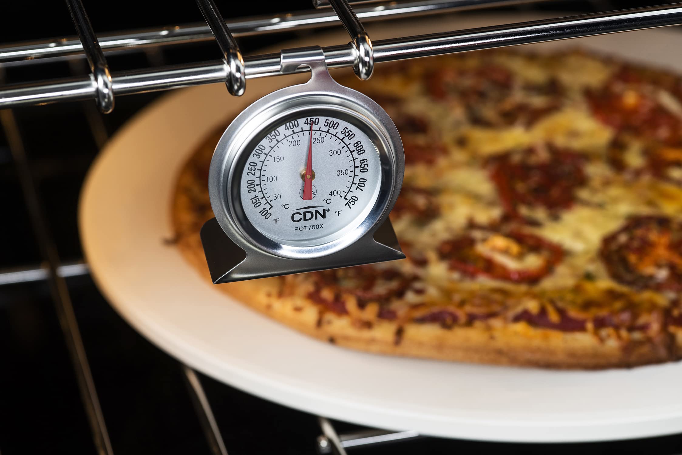 CDN POT750X Pro Accurate High Heat Oven Thermometer - Silver - Perfect for Baking, Roasting, and Grilling - Digital Cooking Thermometer for Kitchen, BBQ, and Outdoor Use