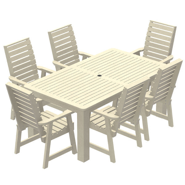 Glennville 7-Piece Dining Set - Modern Wooden Table & Chairs for Kitchen, Dining Room, Patio | Perfect for Family Meals & Entertaining Guests