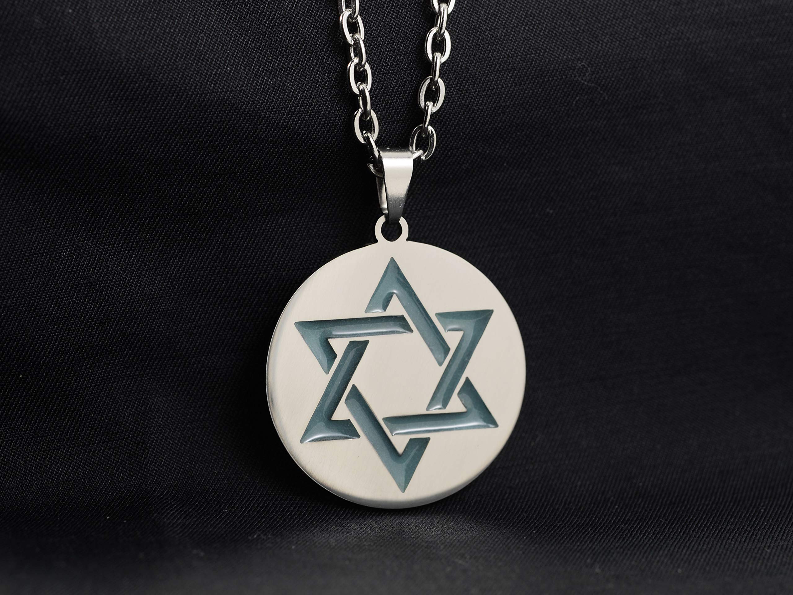 Glow in the Dark Star of David Necklace - 925 Sterling Silver Jewish Pendant with Chain - Perfect for Hanukkah Gifts, Bar Mitzvah & Jewish Religious Jewelry - Magen David Judaica for Men & Women