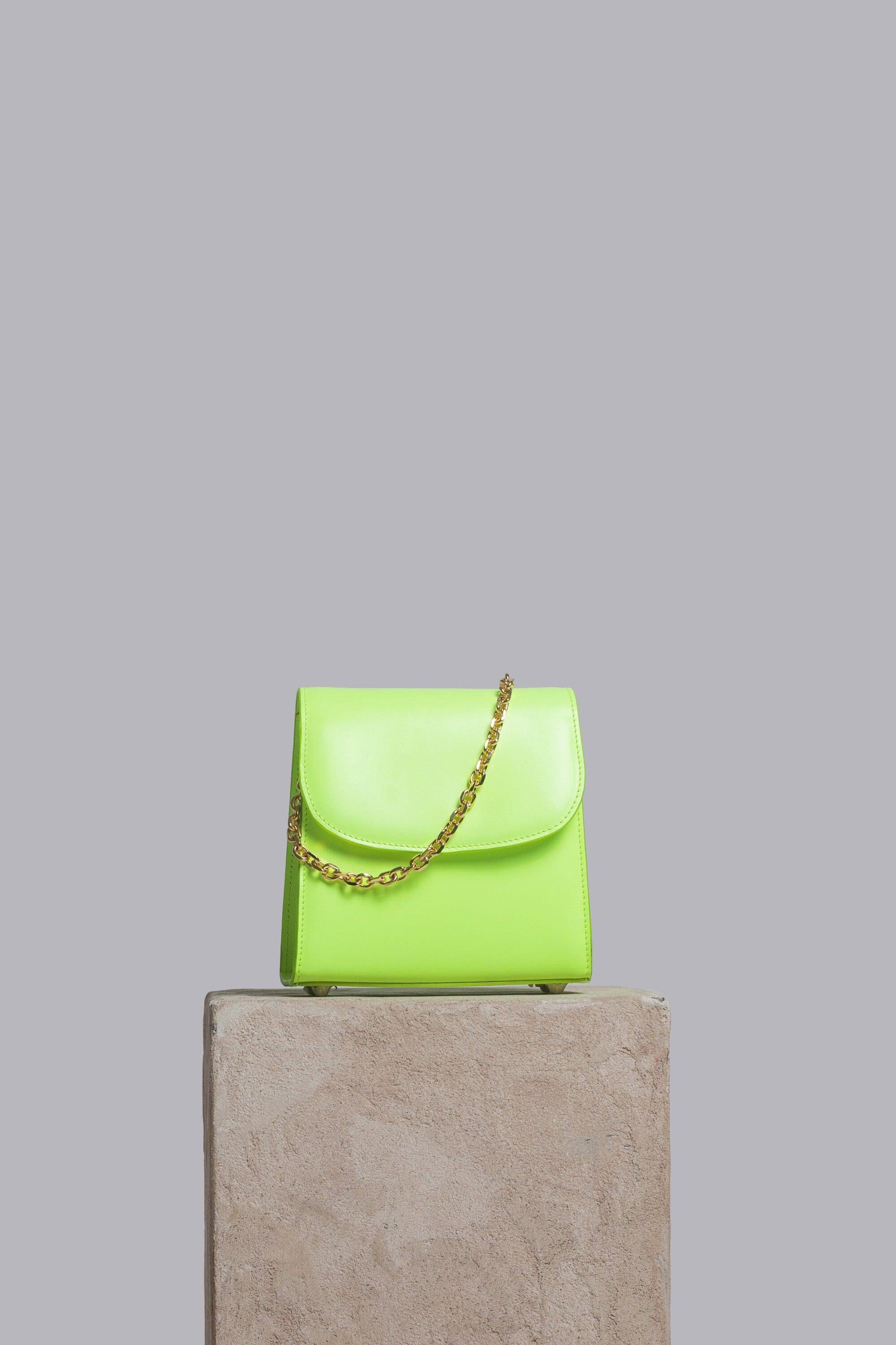 Neon Leather Loop Bag - Trendy Crossbody Purse for Women, Perfect for Parties, Concerts & Night Out