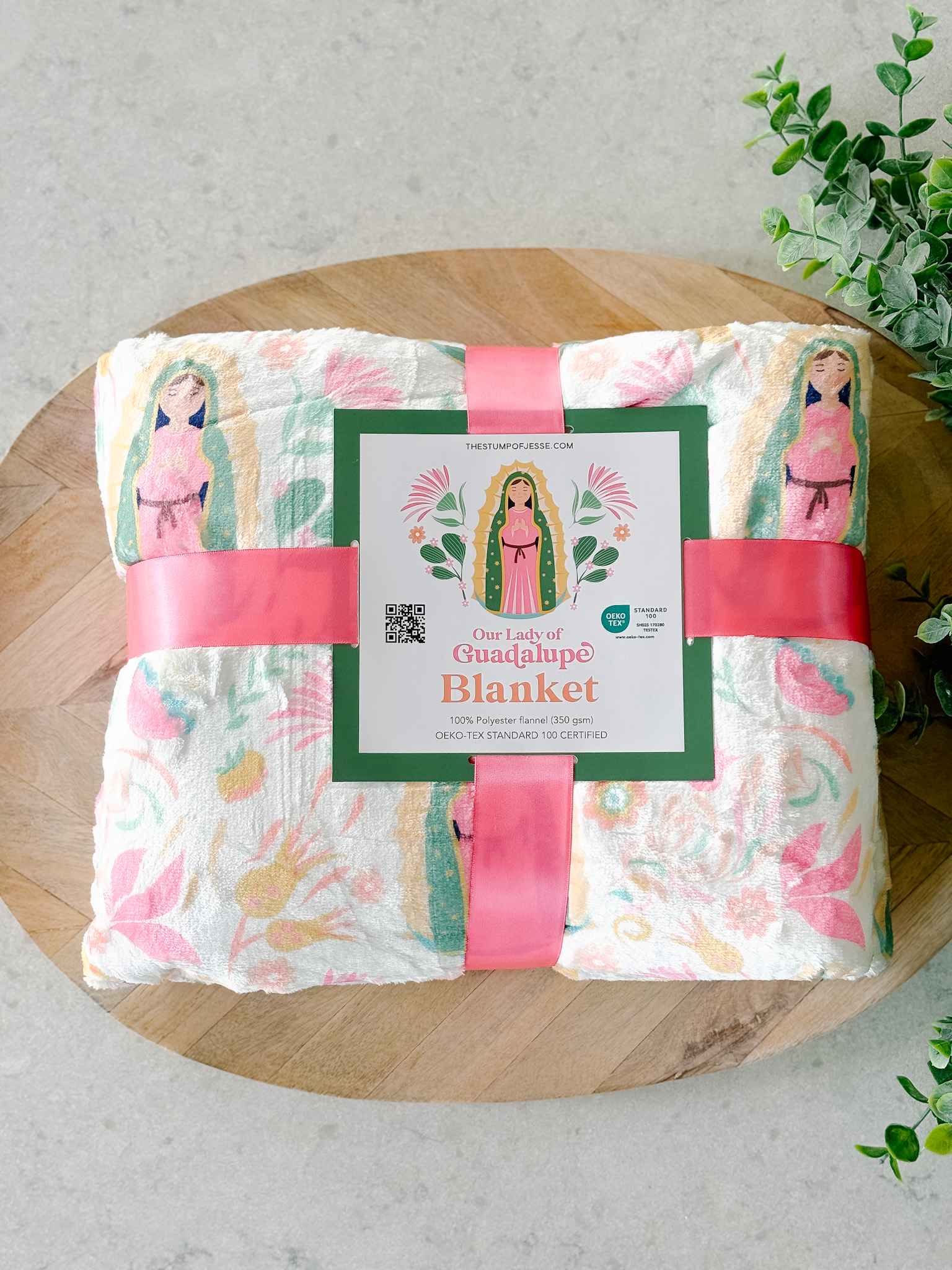 Our Lady of Guadalupe Minky Blanket - Soft Religious Throw Blanket for Prayer & Comfort - Perfect for Home, Church & Gift Giving