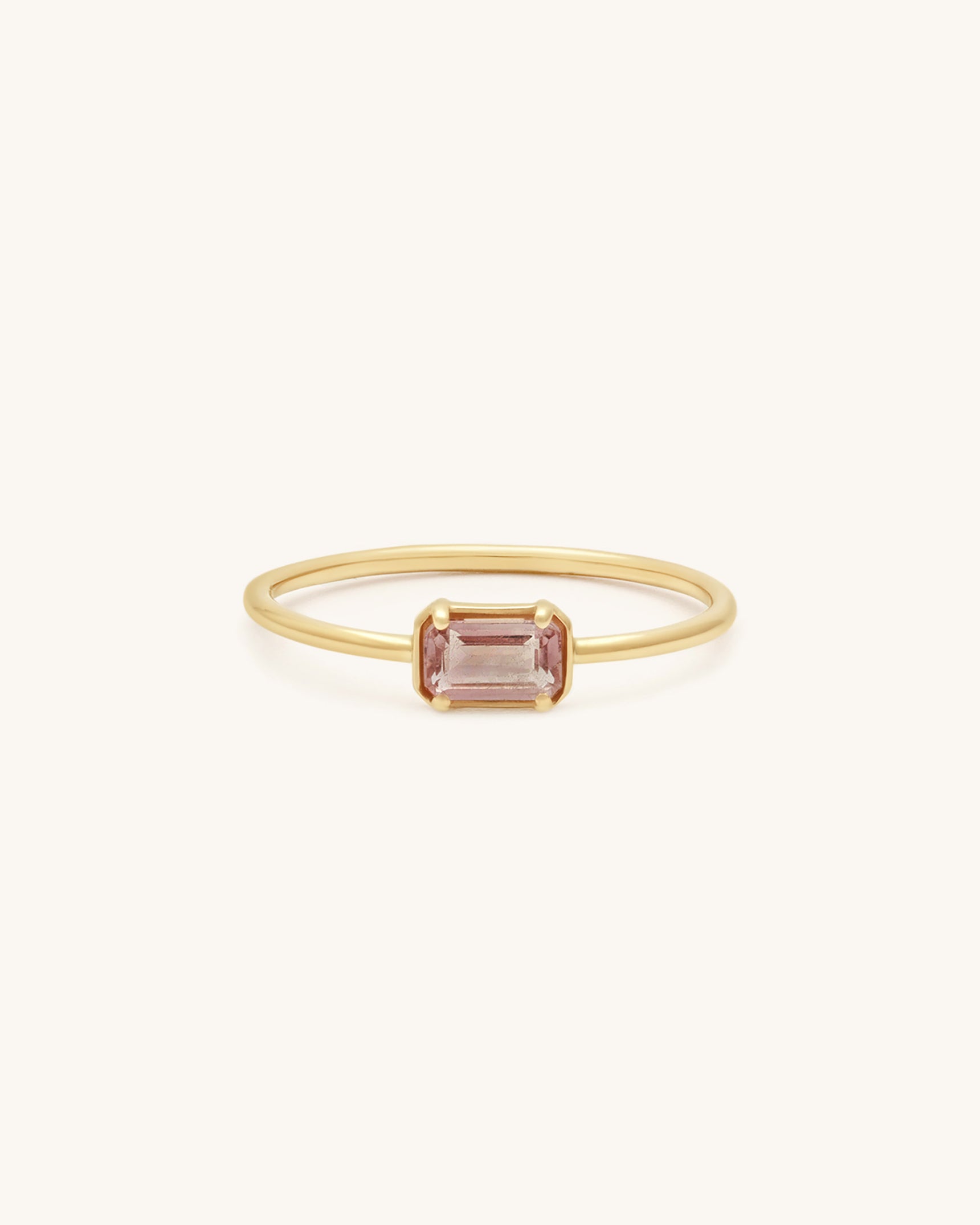 14K Gold Pink Tourmaline Esme Ring - Elegant Gemstone Jewelry for Women, Perfect for Engagement, Anniversary & Special Occasion Gifts