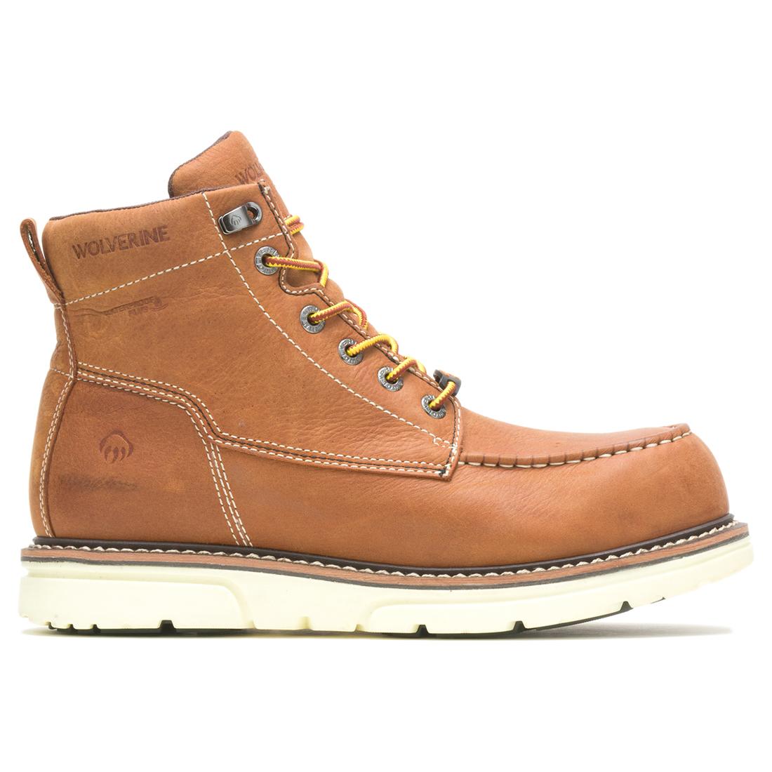 DuraShocks® 6 Moc Toe CarbonMax® Waterproof Work Boots for Men - I-90 Gold Series | Heavy Duty Safety Shoes for Construction, Hiking & Outdoor Work