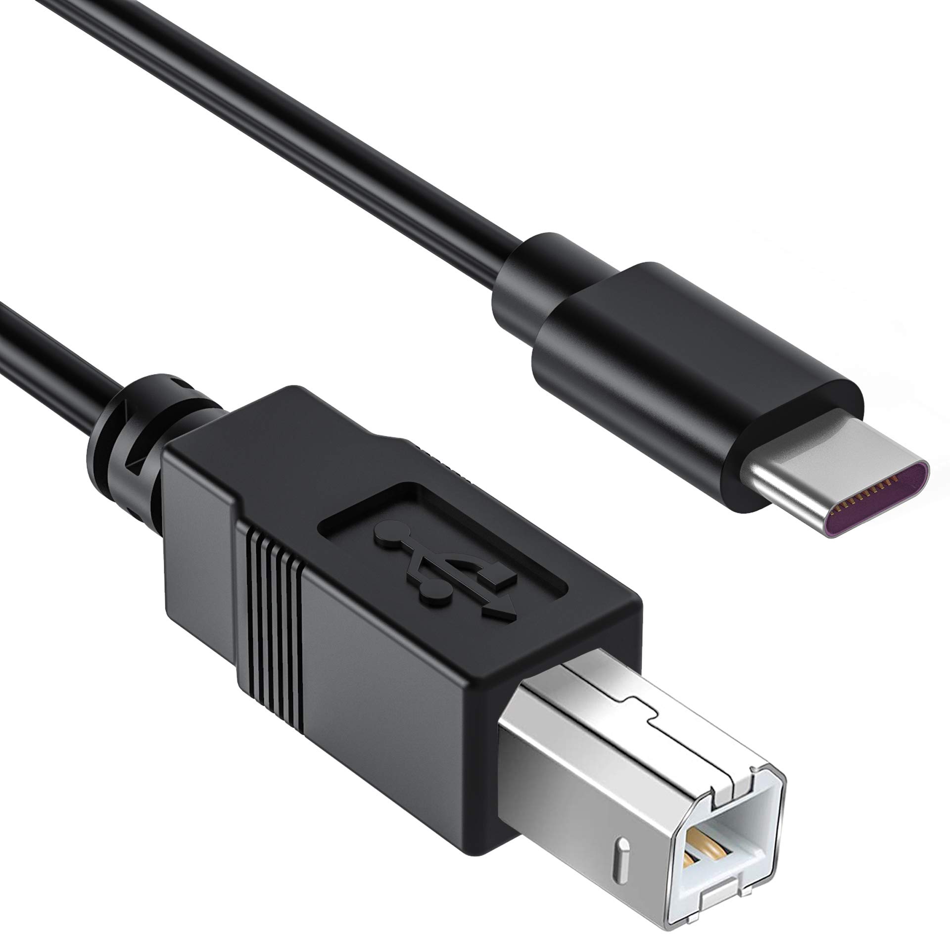 Ancable USB C to USB B MIDI Cable 1M - Type C to USB MIDI Interface Cord for Samsung, Huawei Laptop, MacBook - Connect MIDI Controller, Keyboard, Audio Interface for Music Recording & Production - Black - Perfect for Home Studio & Live Performances