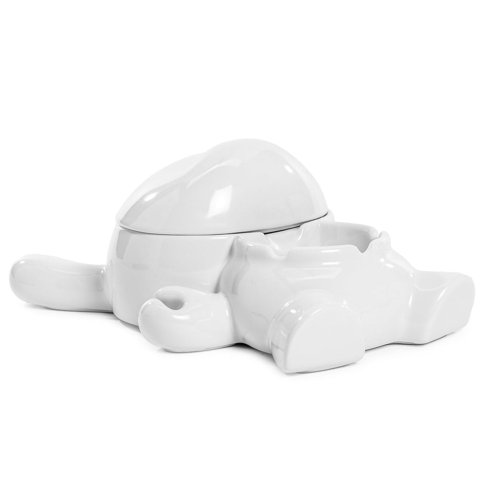 L.I.E. (LOVE ISN'T EASY) Dunny Ceramic Ashtray - PURE Edition | Unique Collectible Art Piece for Home Decor & Smoking Accessories | Perfect for Modern Living Rooms, Smoking Lounges & Gift Giving