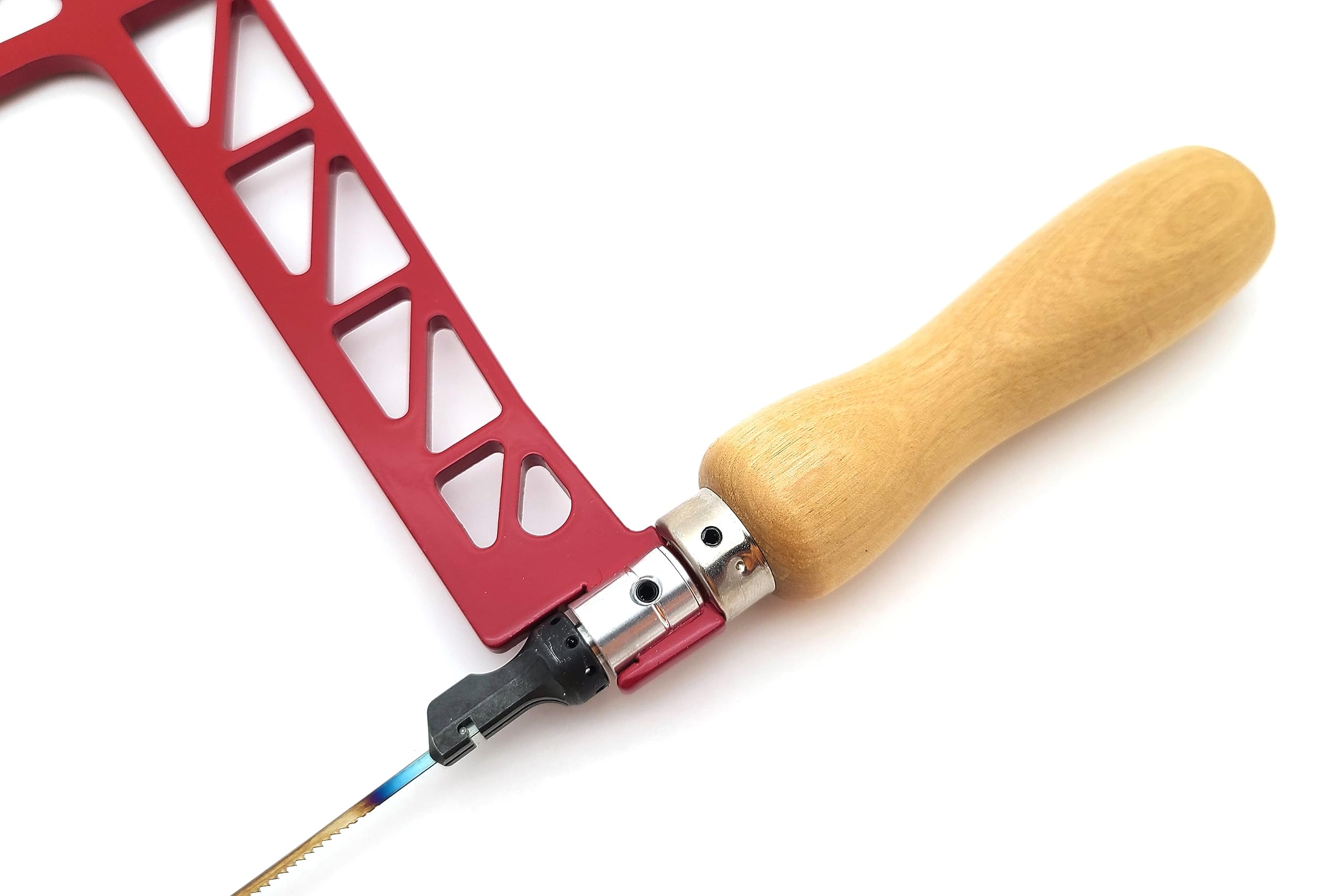 Super-Skin Knew Concepts 125.012 MK IV 6.5 Inch Coping Saw with Cam Lever Tension, Rotating Blade & 12 Pegas Pinned Blades (18 TPI) - Perfect for Woodworking, Scroll Sawing & Fine Detail Cutting