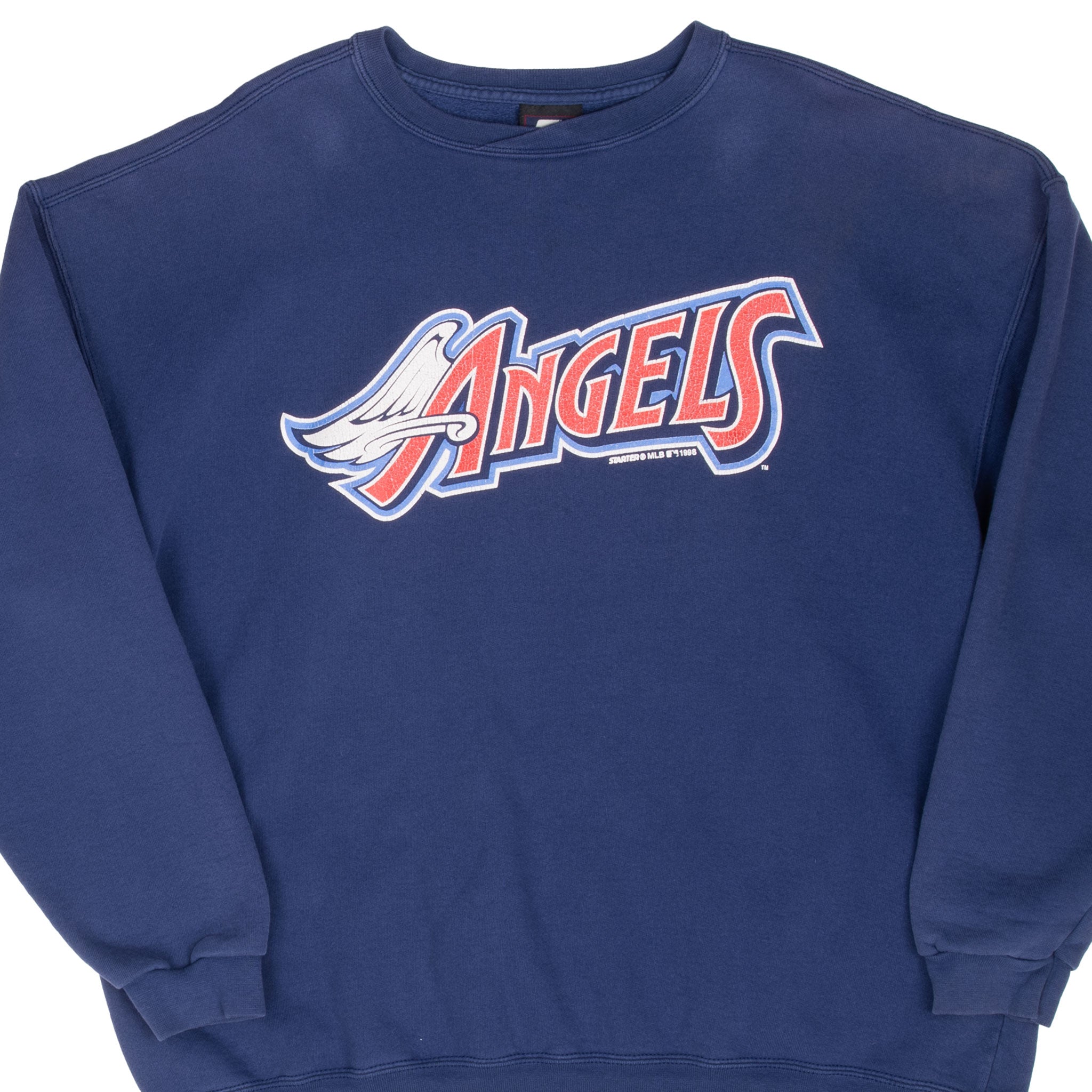 Vintage 1998 MLB California Angels Starter Sweatshirt XL - Made in USA - Perfect for Baseball Fans & Retro Sports Fashion