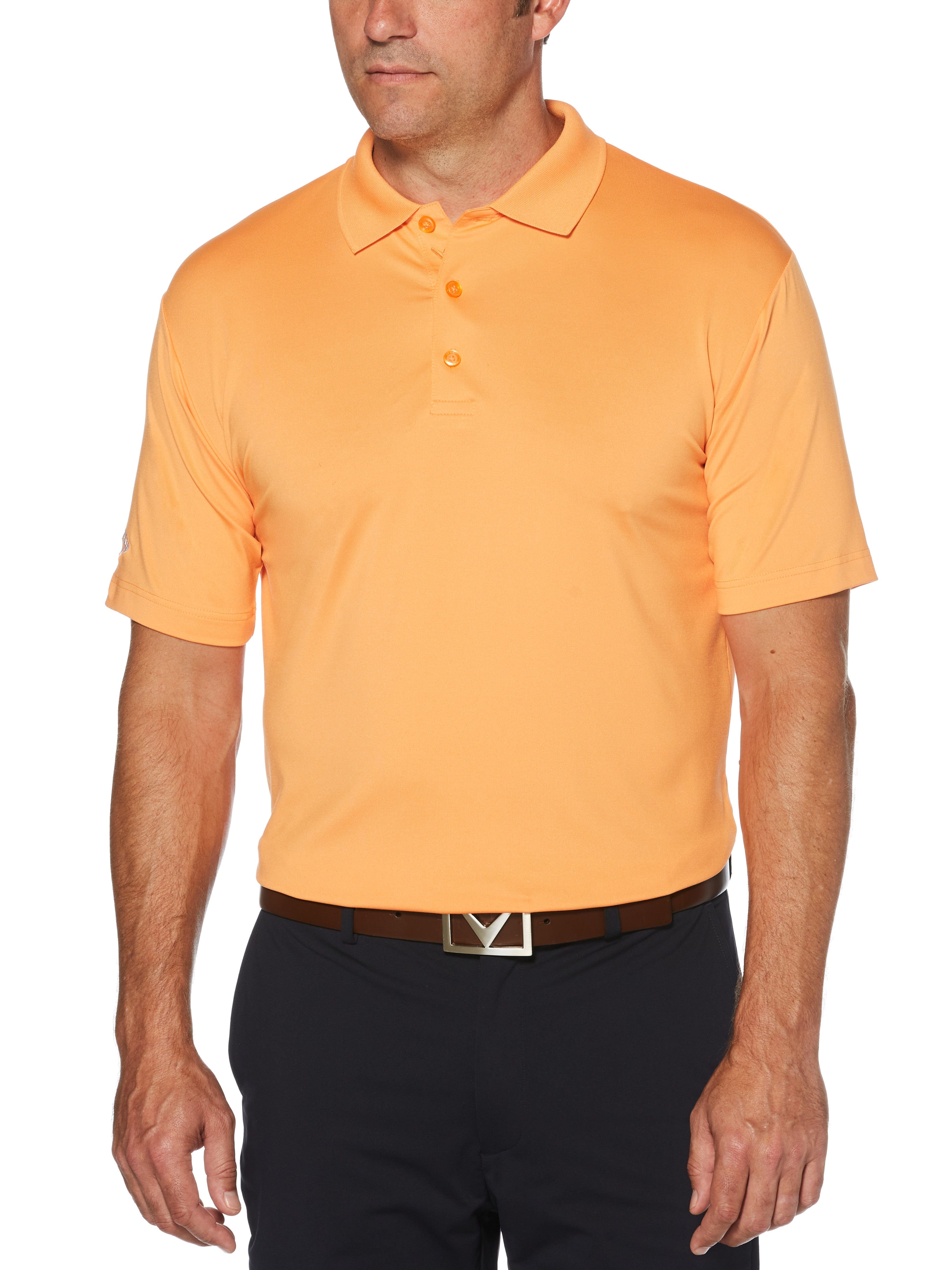 Men's Comfortable Stretch Polo Shirt - Breathable & Moisture-Wicking for Golf, Work & Casual Wear | Solid Color Short Sleeve Tops