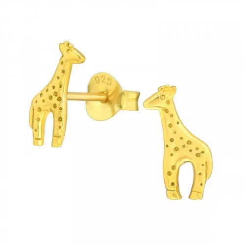 14K Gold Plated Giraffe Stud Earrings for Kids - Hypoallergenic Children's Jewelry - Perfect for Birthdays, Parties & Everyday Wear