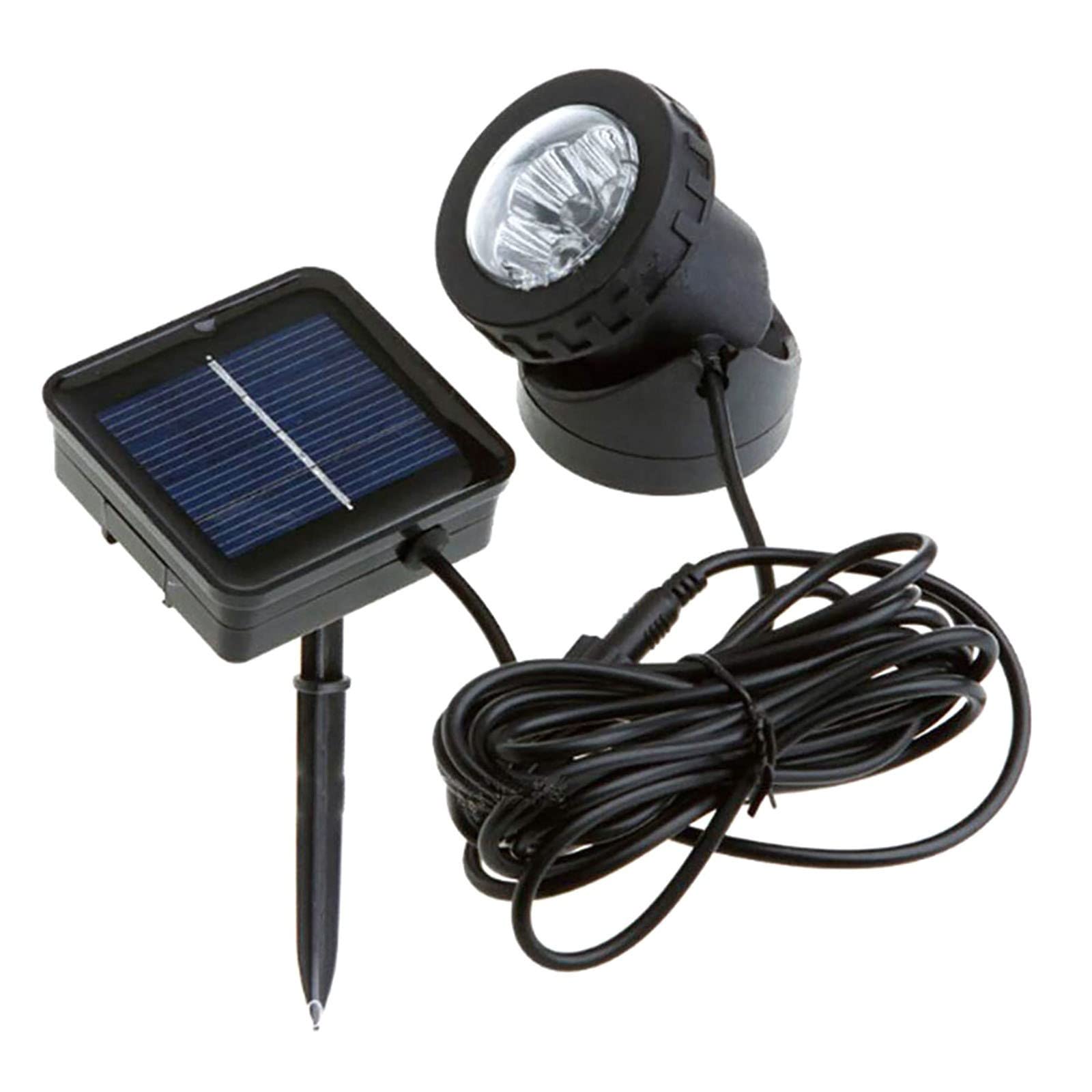 CUILAN 6 LED Solar Pool Light - Waterproof Underwater Landscape Light with Rock Projection for Garden, Yard, and Fountain Decoration (Black) | Perfect for Outdoor Swimming Pools, Ponds, and Backyard Lighting