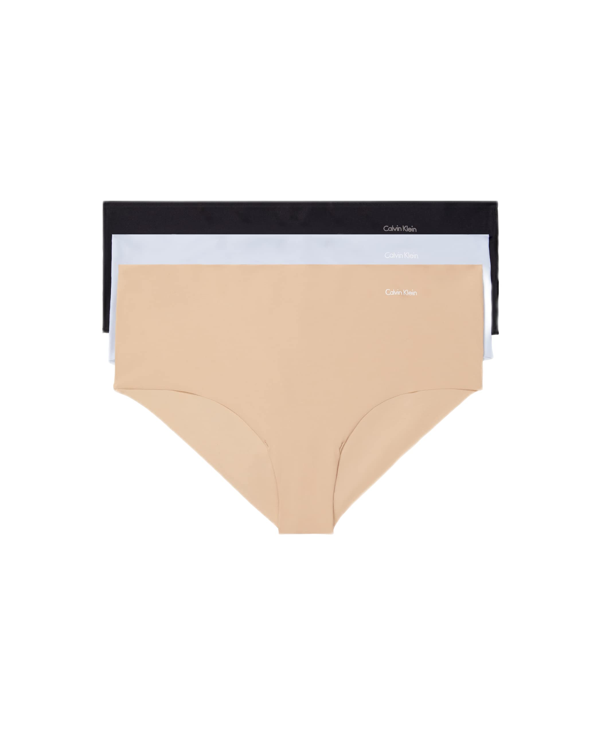 Calvin Klein Women's Invisibles Seamless Hipster Panties - Ultra Soft Comfort Underwear for Everyday Wear & Workout
