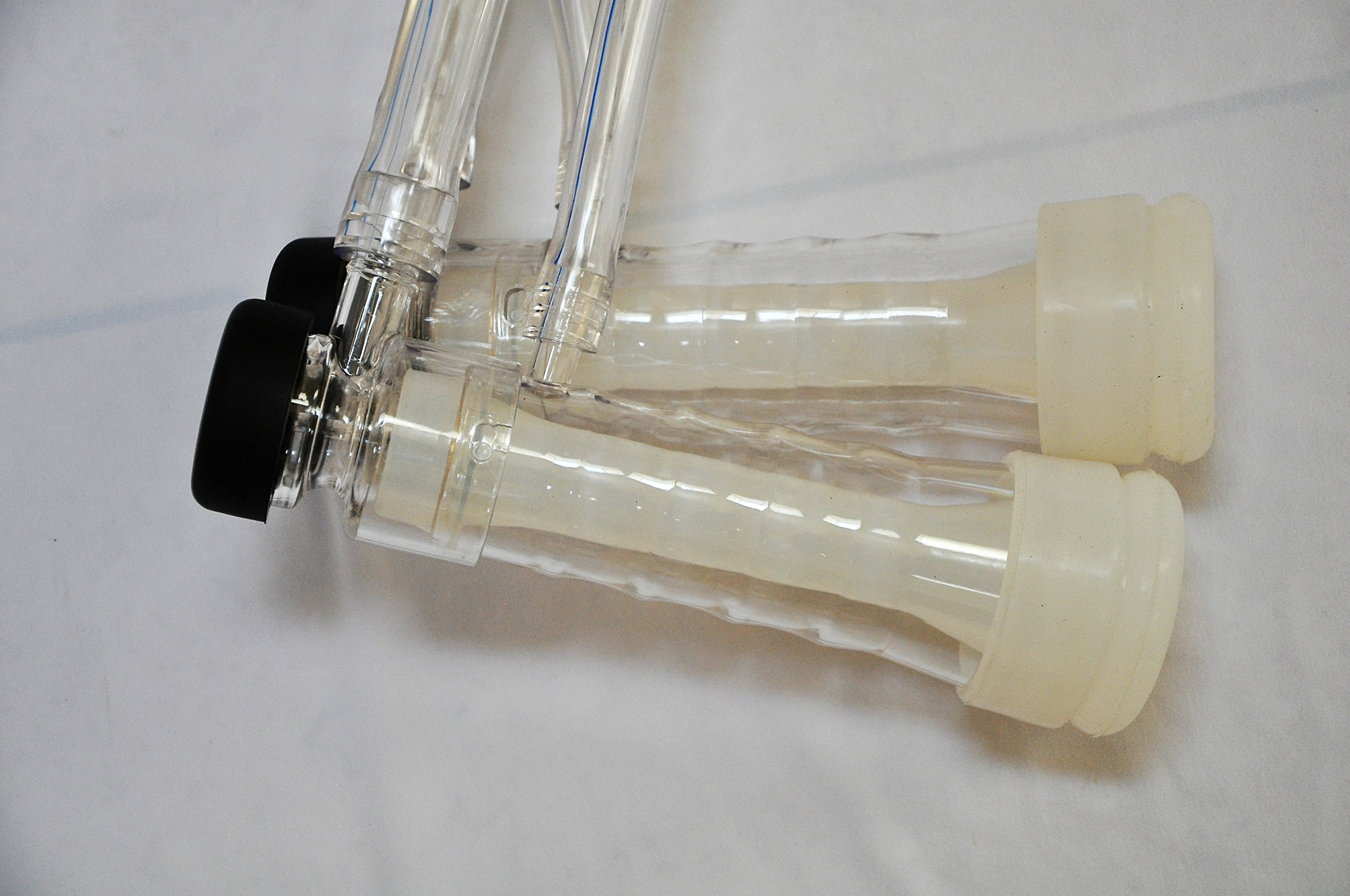 Goat Milking Machine Claw Cluster with Teat Cups, Liners & Inflation - Dual Claw System with Long Milk Hose & Pulsation Line for Bucket/Pulsator - Ideal for Small Dairy Farms & Homestead Goat Milking