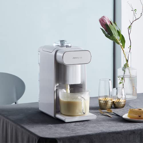 Joyoung DJ10U-K1 Fully Automatic Self Cleaning Soy Milk Maker - 350ml Capacity, BPA-Free, Quiet Operation for Fresh Homemade Soy Milk (Milk White) | Perfect for Breakfast, Healthy Snacks & Vegan Diets