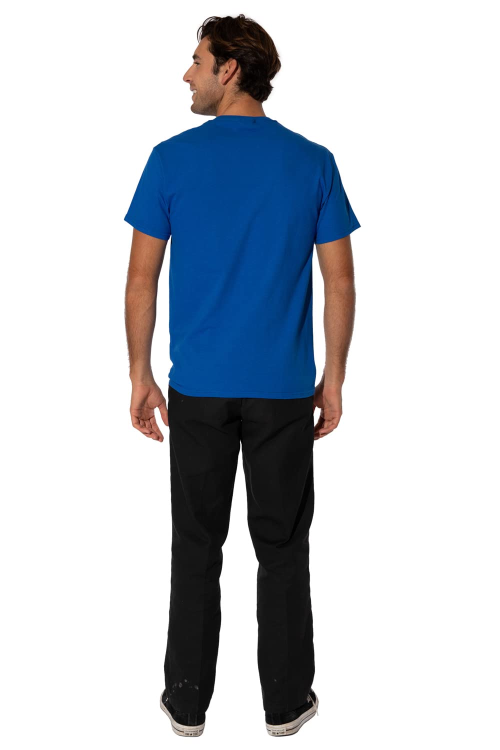 Official Power Rangers Blue Ranger Mask T-Shirt for Men - Short Sleeve Licensed Cotton Tee - Perfect for Cosplay, Comic Con & Superhero Fans