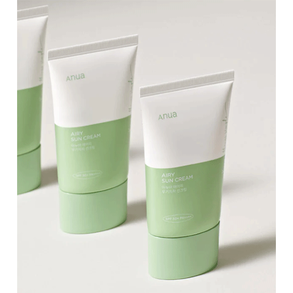 Anua Airy Sun Cream SPF 50+ PA+++ 50ml - Lightweight Daily Sunscreen for Face, Non-Greasy & Hydrating - Perfect for Outdoor Activities, Beach & Daily UV Protection
