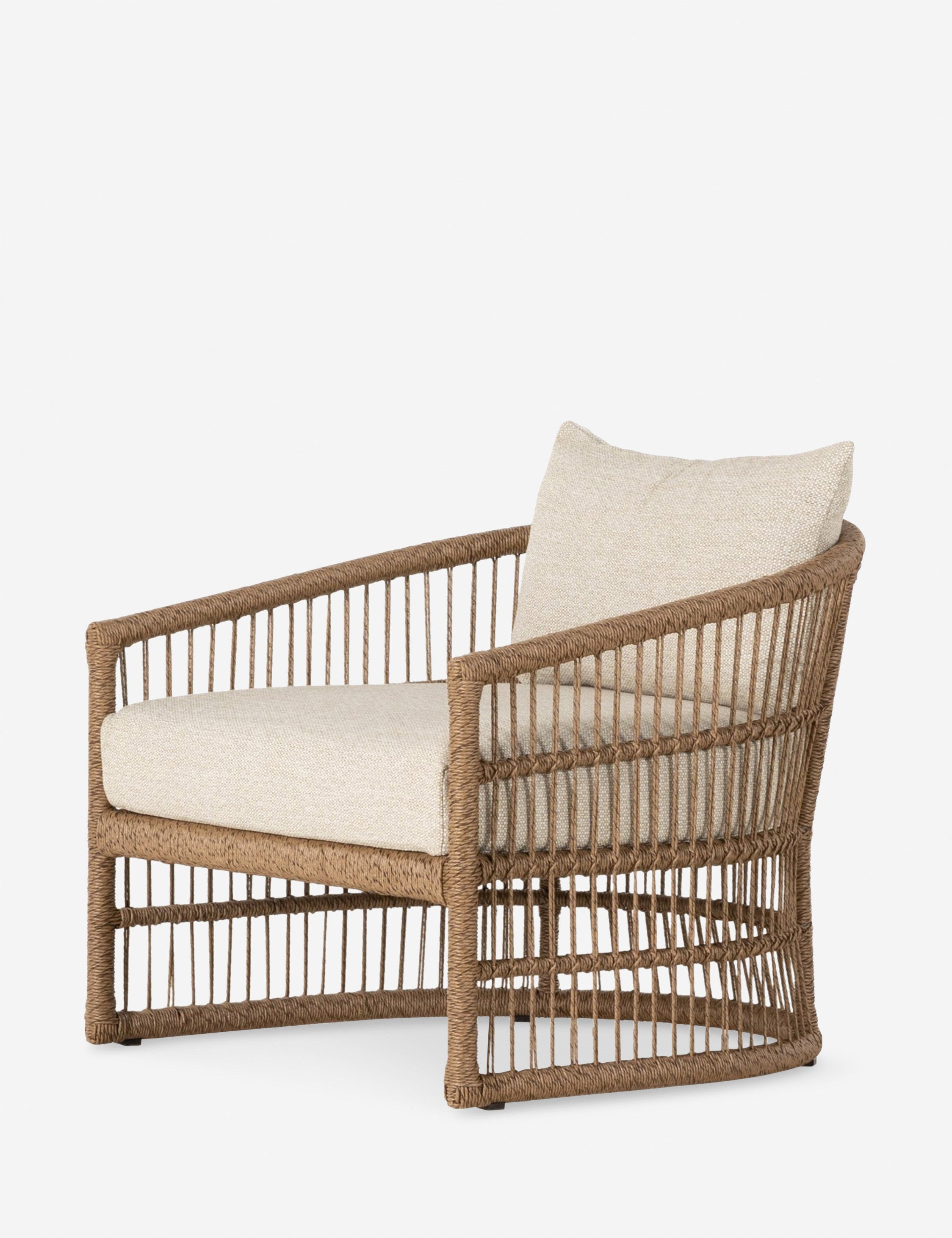 Fahari Outdoor Accent Chair - Waterproof Patio Lounge Chair with Cushion - Perfect for Garden, Poolside, Deck, and Backyard Relaxation