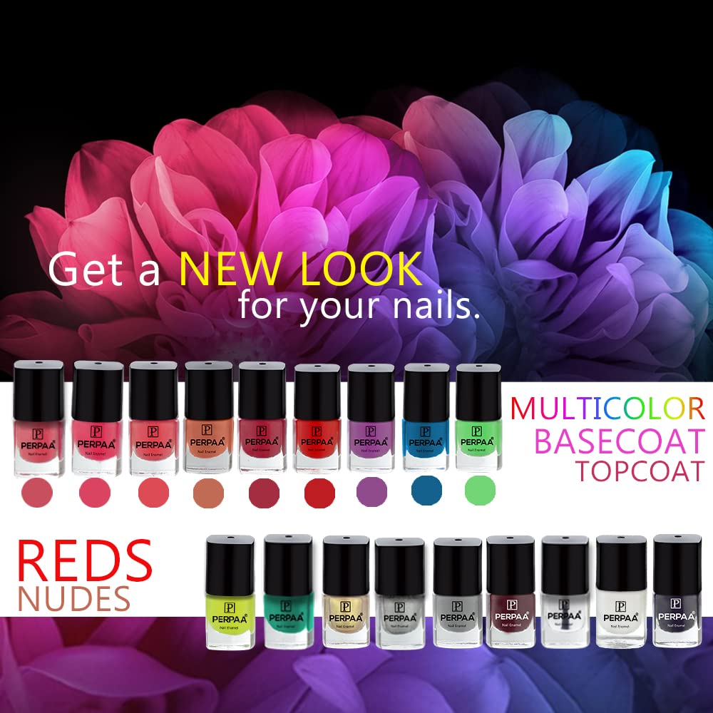 PERPAA® 6-Piece Quick-Dry Long-Lasting Gel Nail Polish Set - 5ml Each, Vibrant Multicolor Combo No.4 with Free Nail Wipes | Perfect for Home Manicures, Nail Art, and Salon-Quality Results