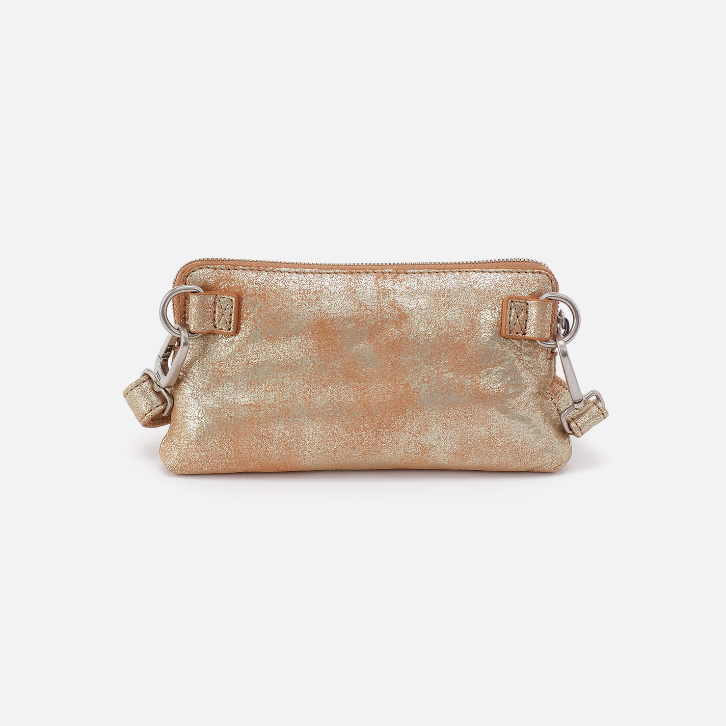 Fern Slim Belt Bag in Metallic Leather - Saddle Stardust Color | Stylish Waist Pack for Women | Perfect for Travel, Concerts & Everyday Use