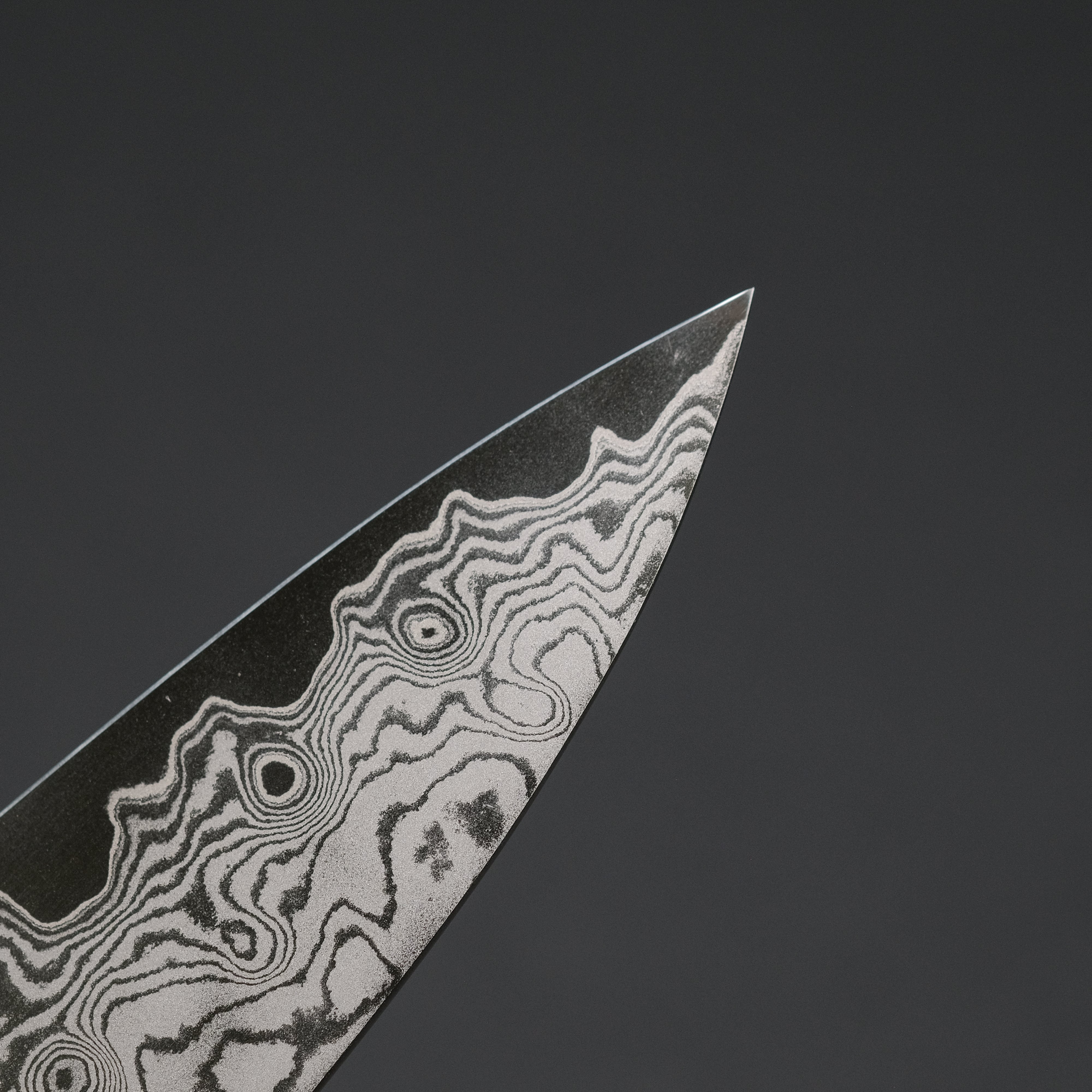 Hitohira Kikuchiyo Yohei 210mm Gyuto Knife - VG-10 Damascus Steel Blade with Ebony Wood Handle - Limited Edition Japanese Chef Knife for Professional Cooking, Sushi & Meat Cutting
