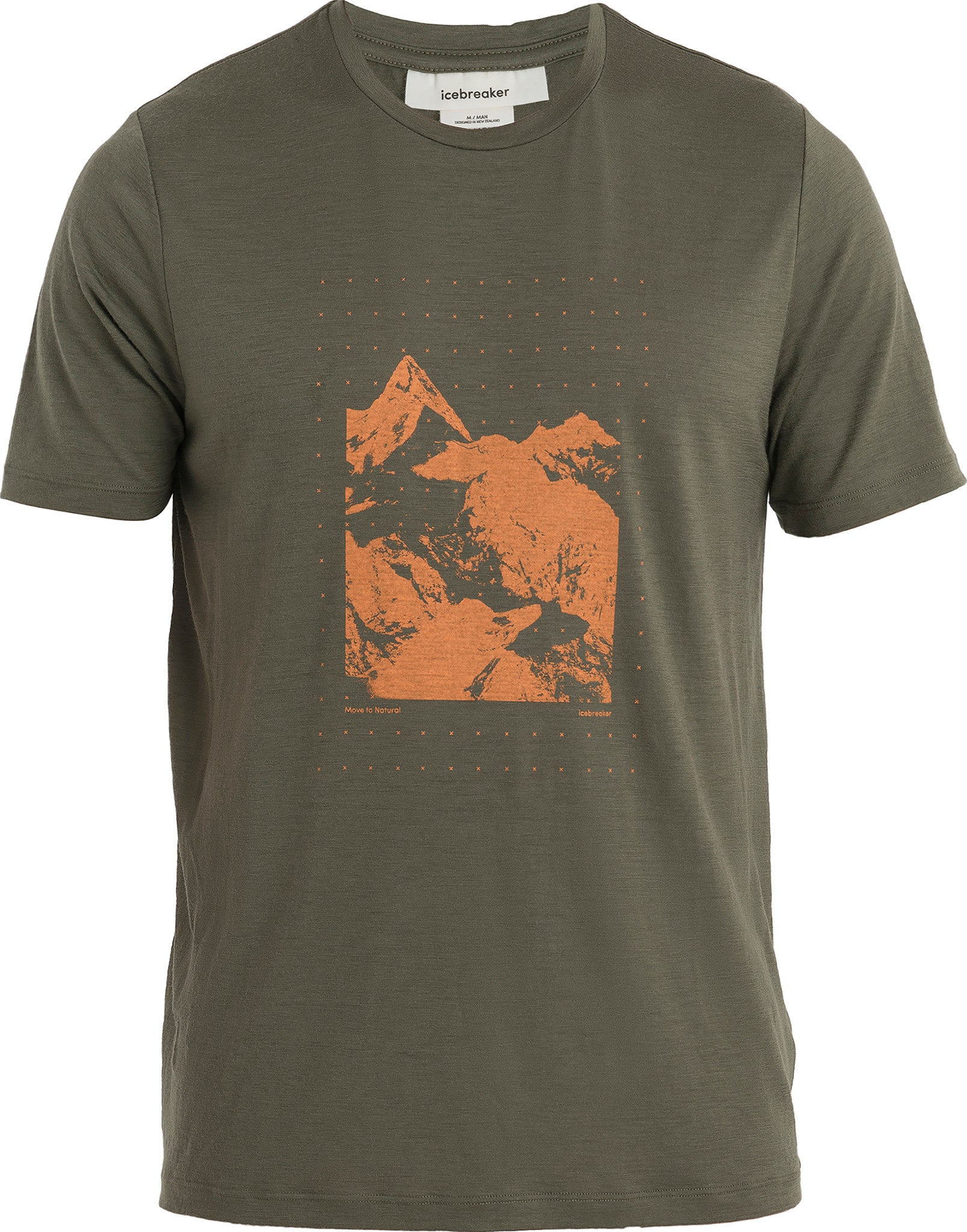 Men's 150 Tech Lite II Peak Grid Merino Short Sleeve T-Shirt - Lightweight & Breathable Wool Shirt for Hiking, Travel & Outdoor Activities
