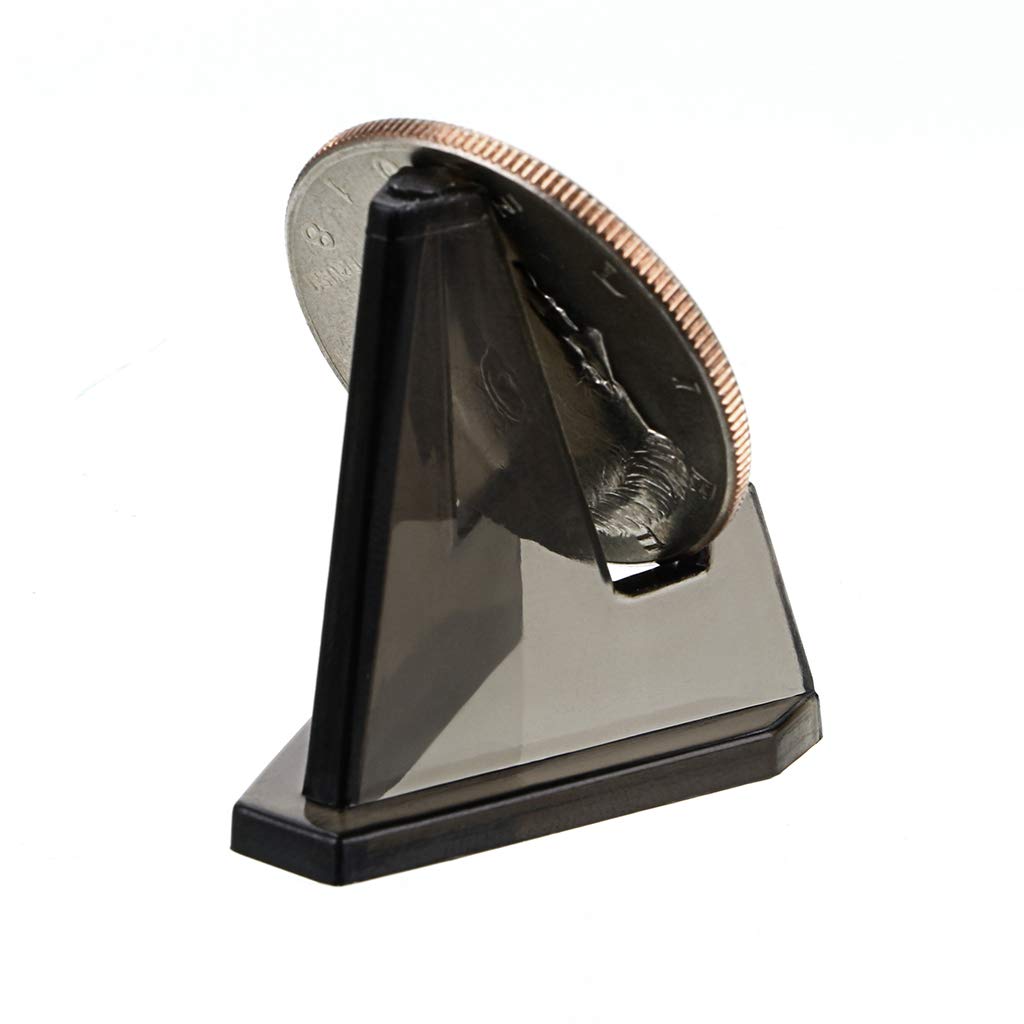 20 Pack Mini Acrylic Easel Stands - Black Display Holder for Coins, Medals, Casino Chips & Collectibles - Perfect for Showcasing Air-Tite Coin Capsules, Pocket Watches & Challenge Medals in Home Displays or Retail Stores