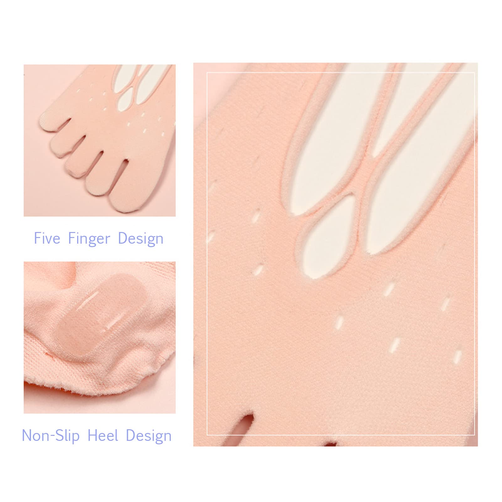 Women's Invisible Toe Socks - No Show Non-Slip Liner for Shoes & Sandals
