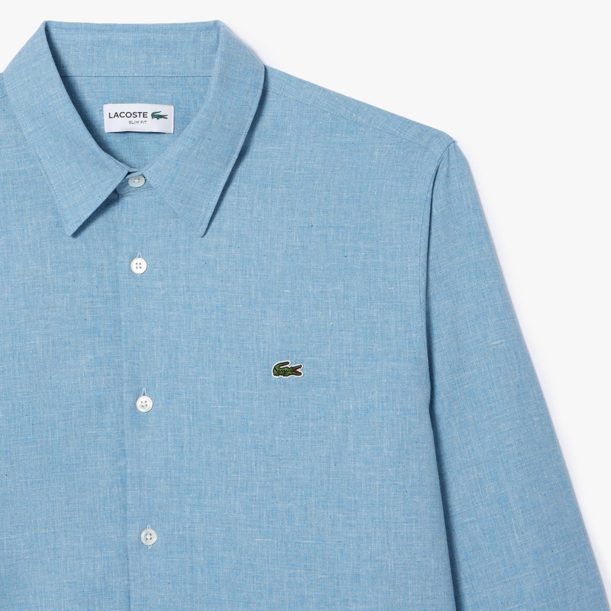 Lacoste Men's Classic Woven Shirt | Slim Fit Casual Button Down Shirt for Men | Perfect for Office, Business, and Weekend Outings
