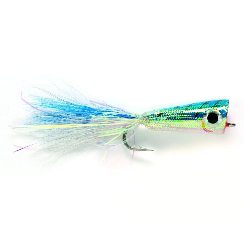 Fulling Mill Mylar Popper Fly Fishing Lures - Premium Saltwater & Freshwater Flies for Bass, Trout, and Panfish - Perfect for Stream, Lake, and River Fishing Adventures