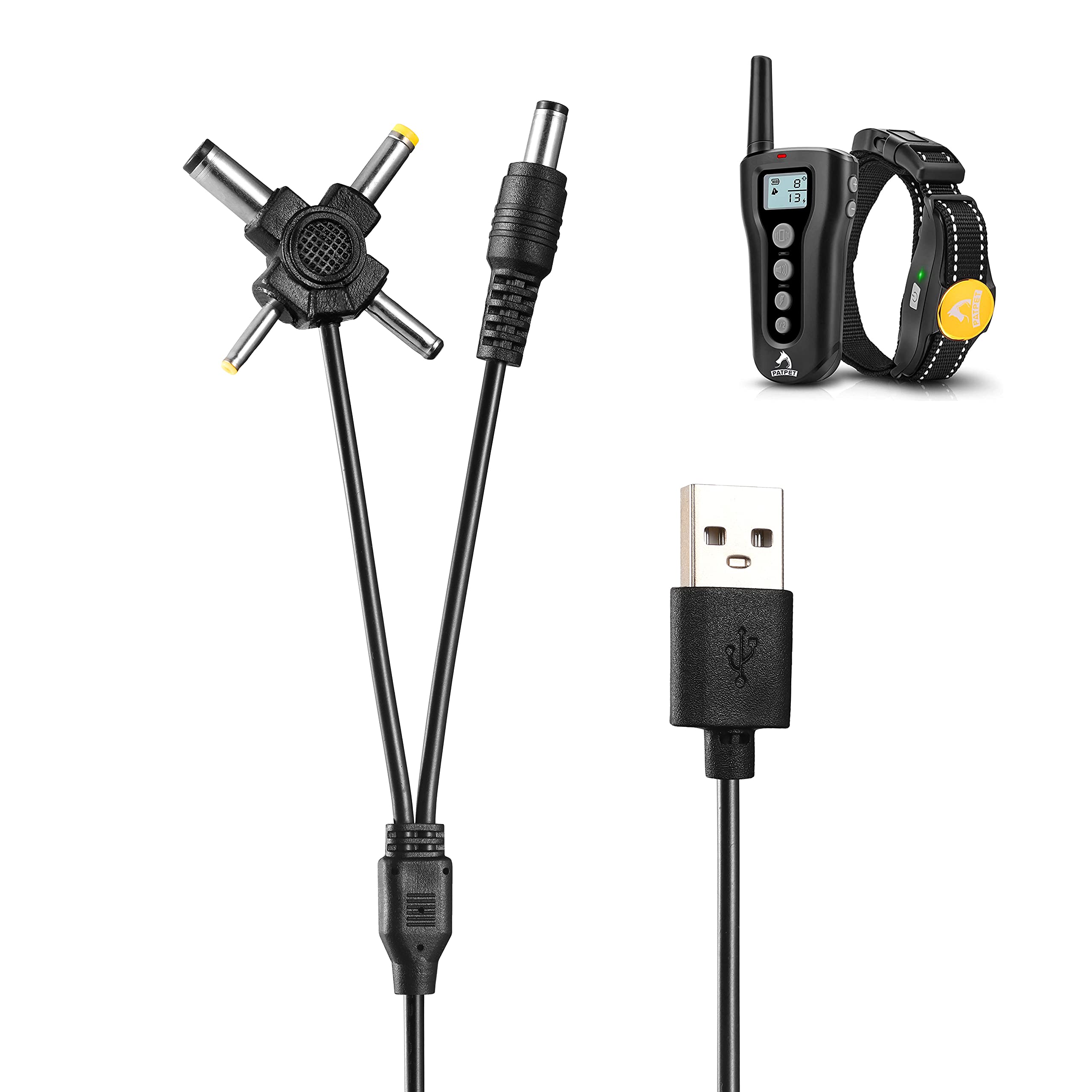 Original Title: USB Charger Adapter Charging Cable Cord Compatible for PATPET P-Collar 320 /P-Collar 310 /P-Collar 301/P Collar 640,IPETS PET619S PET618 Charger Cable Dog Training Collar Charger Cord  Optimized Title: USB Charger Cable for PATPET P-Collar 320/310/301/640 & IPETS PET619S/PET618 - Replacement Charging Cord for Dog Training Collars - Perfect for Home, Travel, and Outdoor Use