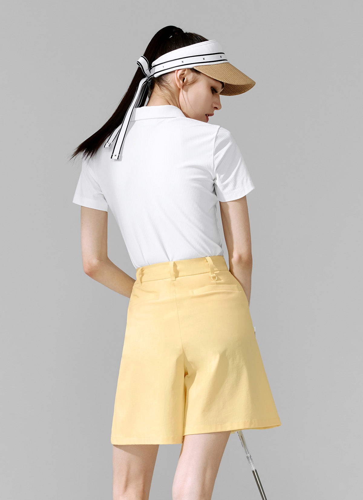 Stylish Women's Pleated Bermuda Shorts - High Waisted Casual Summer Shorts for Outdoor Activities & Travel