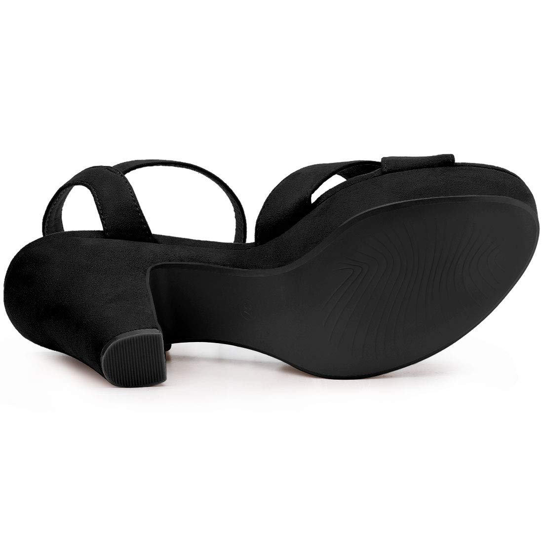 Allegra K Women's Platform Chunky Heel Slingback Sandals - Comfortable High Heel Dress Shoes for Parties, Weddings & Summer Outfits