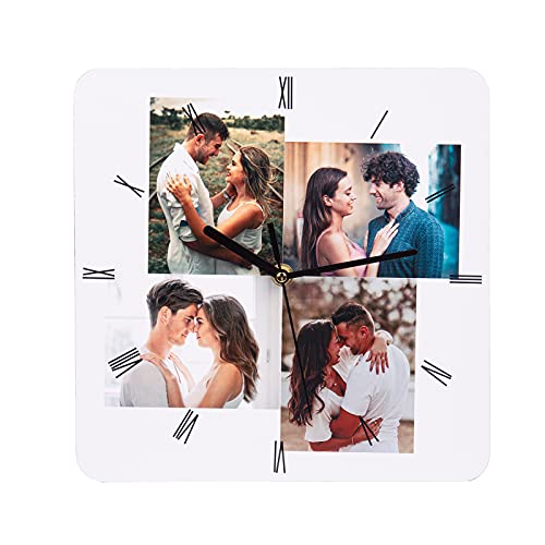 4 Photo Square Clock