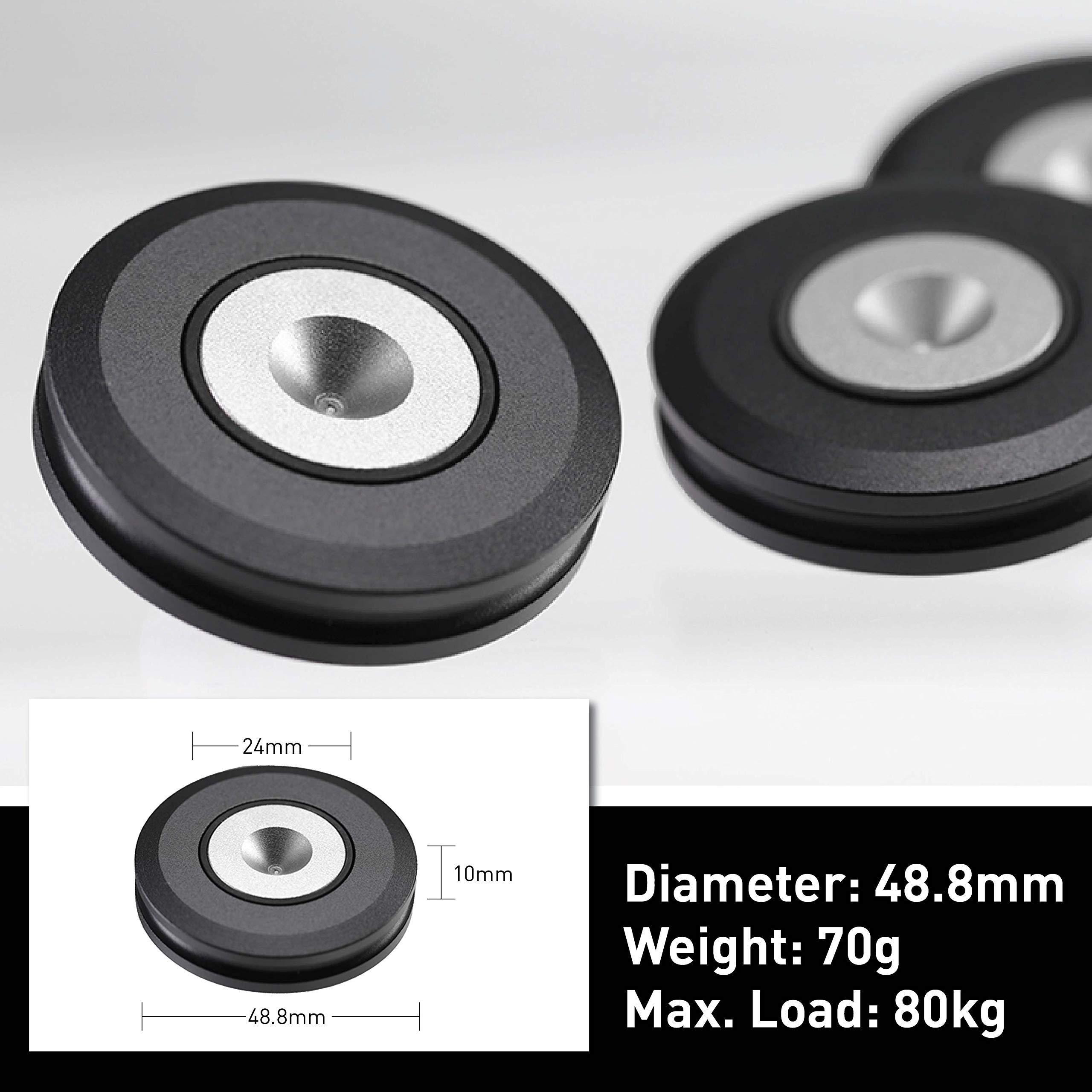 AUDIO BASTION X-Pad III Speaker Isolation Pads - Premium Levitation Damper & Shock Absorbing Feet for Studio Monitors, Bookshelf Speakers, and Hi-Fi Systems - Perfect for Home Theater, Recording Studios, and Audiophile Setups