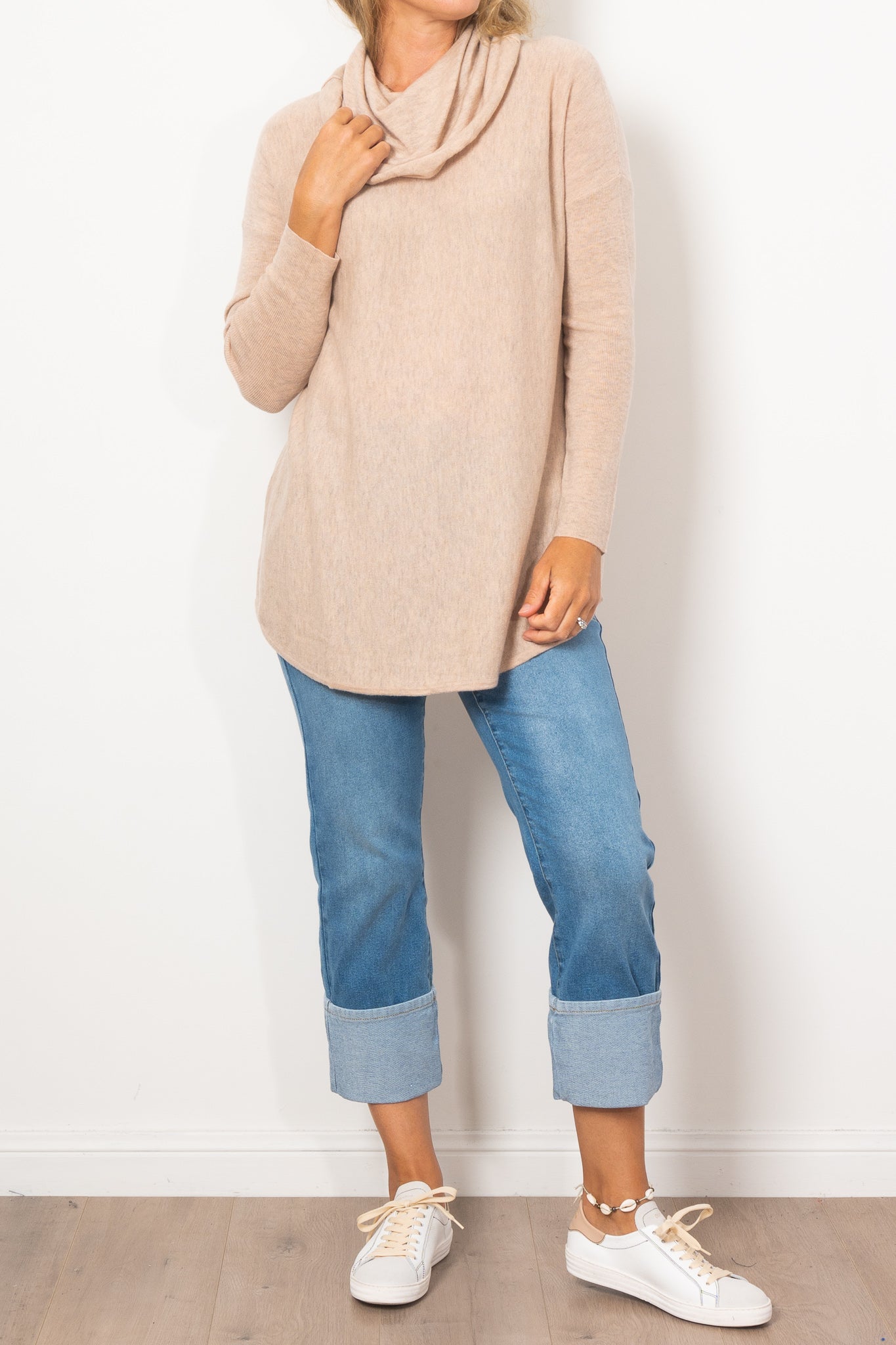 Bridge & Lord Kylie Cowl Neck Knit Sweater for Women - Soft Chunky Knit Pullover Winter Tops - Perfect for Office Wear, Date Nights & Casual Outfits