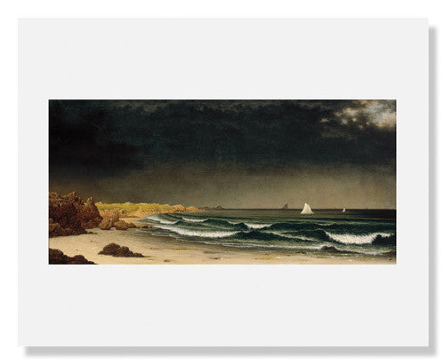 Martin Johnson Heade - Approaching Storm: Beach near Newport Painting - Coastal Landscape Artwork - Vintage American Art Print - Home & Office Wall Decor - Perfect for Living Room, Bedroom or Gallery Display