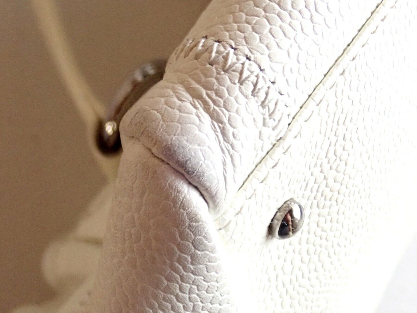 Authentic 2005 Chanel Lax Square Stitch Cream Caviar Leather Handbag - Luxury Vintage Bag for Women, Perfect for Parties, Weddings & Special Occasions