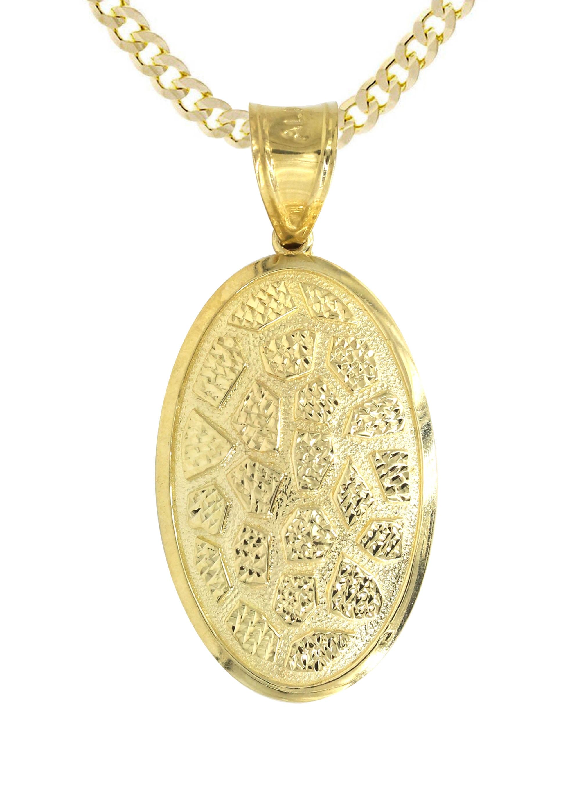 10K Yellow Gold Nugget Necklace for Women - 15.8 Grams Solid Gold Chunky Chain Necklace | Perfect for Casual Wear, Layering & Gift Giving