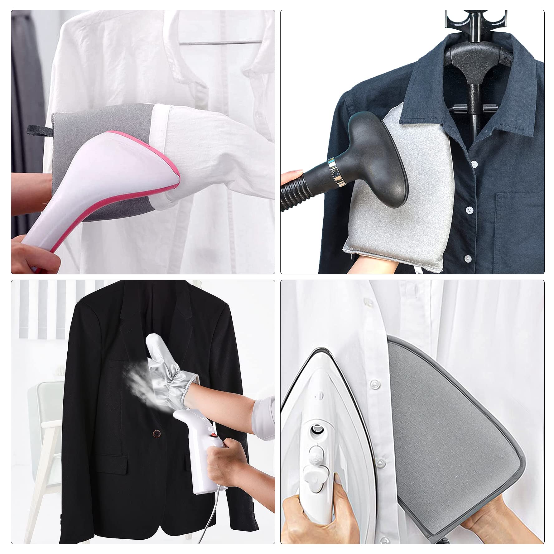Bimkole 2 Pack Heat Resistant Ironing Gloves for Steam Clothing, Thin Multifunctional Protective Gloves for Ironing, Steaming, Oven & Kitchen Use