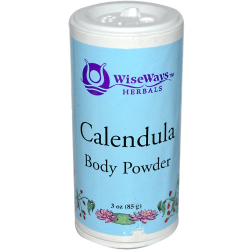 WISE WAYS HERBALS Calendula Body Powder - 3 oz | Natural & Organic Talc-Free Powder for Babies & Adults | Perfect for Diaper Rash, Chafing & Skin Irritation Relief