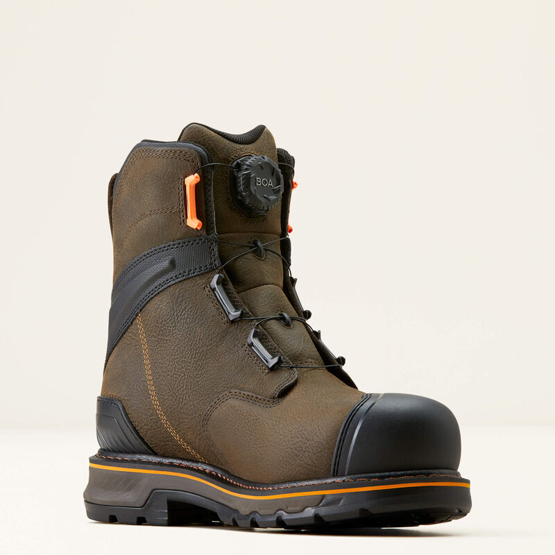 Stump Jumper 8 BOA Waterproof Composite Toe Work Boots for Men - Slip Resistant Safety Shoes for Construction, Hiking & Outdoor Work